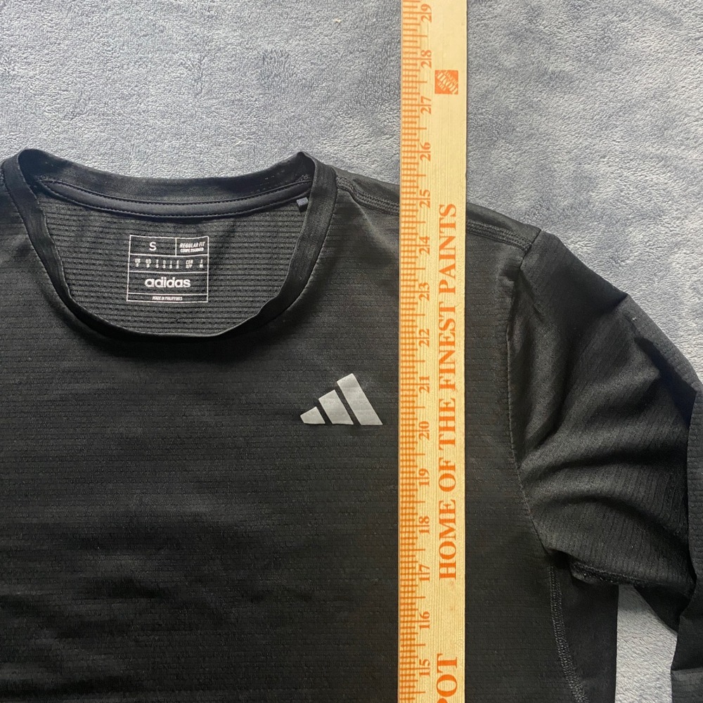 Adidas Shirt Mens Small Aeroready Long Sleeve Training Black HM8436 Made in 2022 - Picture 3 of 9